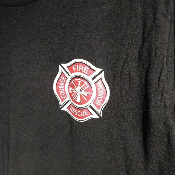 Annarbor Men's Fire Rescue Graphic Short Sleeve Casual T-Shirt. Size L - Picture 4 of 9